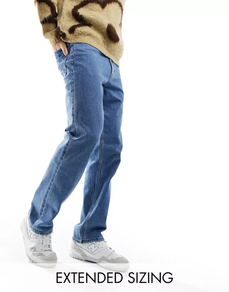 

Синие джинсы прямого кроя ASOS