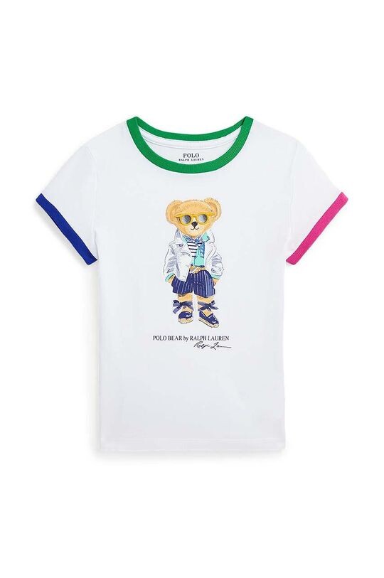 

Хлопковая футболка для детей Polo Ralph Lauren, белый