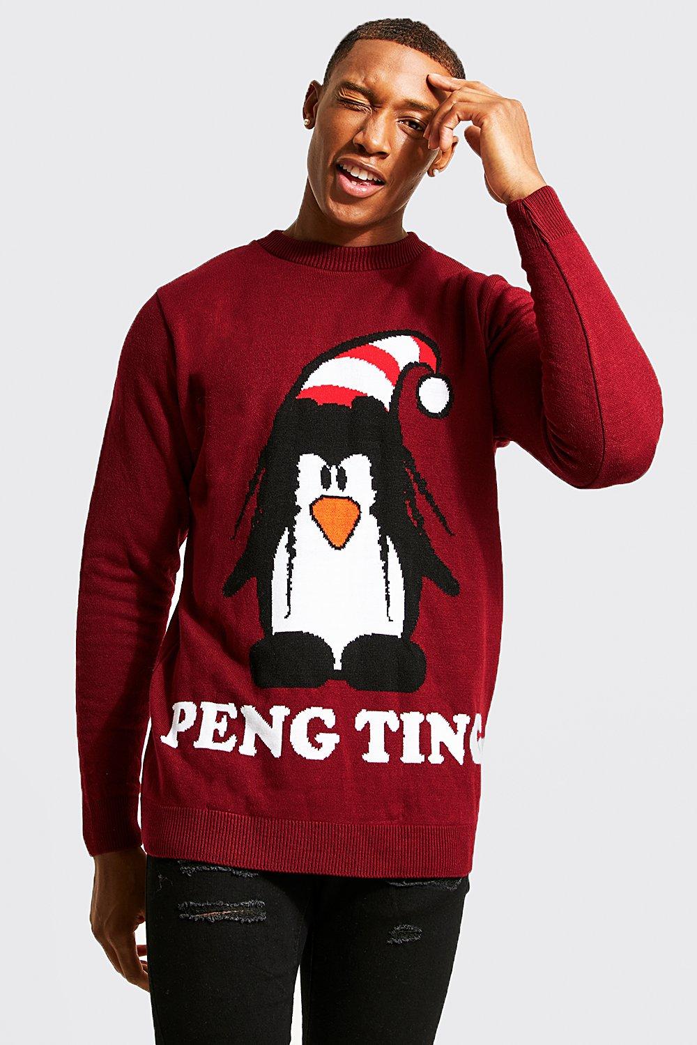 Рождественский джемпер peng ting Boohoo, бордовый рождественский джемпер peng ting boohoo бордовый
