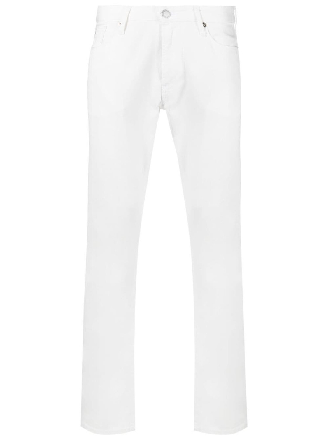 

Emporio Armani джинсы кроя слим с логотипом, белый