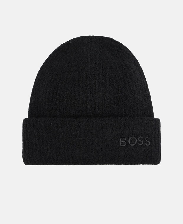 

Вязаная шапка Boss, черный