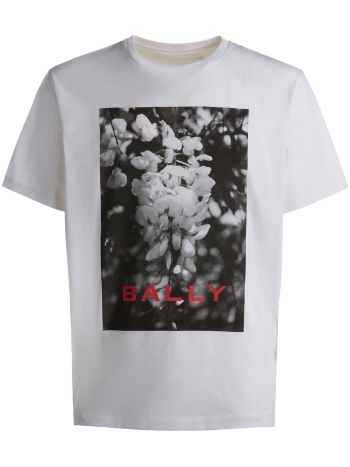 

Футболка с цветочным принтом Bally, белый