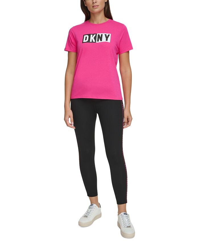 

Женская футболка с логотипом DKNY, цвет Peacock Pink