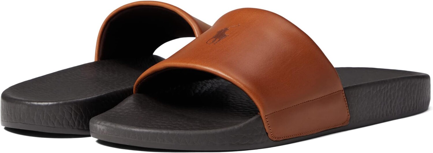 

Сандалии Polo Slide Sandal Polo Ralph Lauren, цвет Dark Brown/Snuff