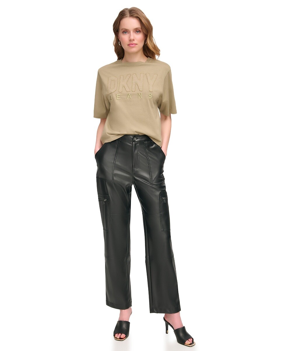 

Черные расклешенные брюки Dkny Jeans, черный