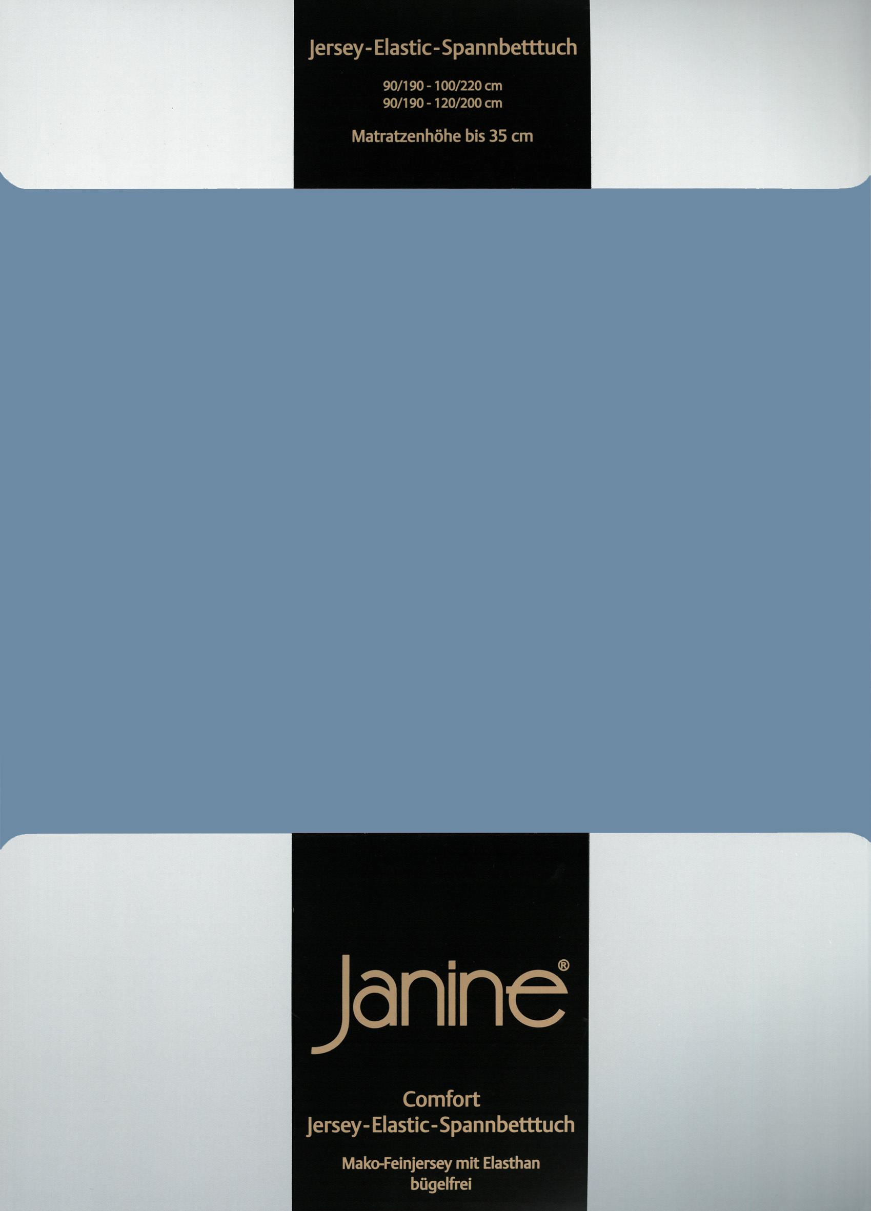Простыня Janine Elastic Jersey, цвет denimblau