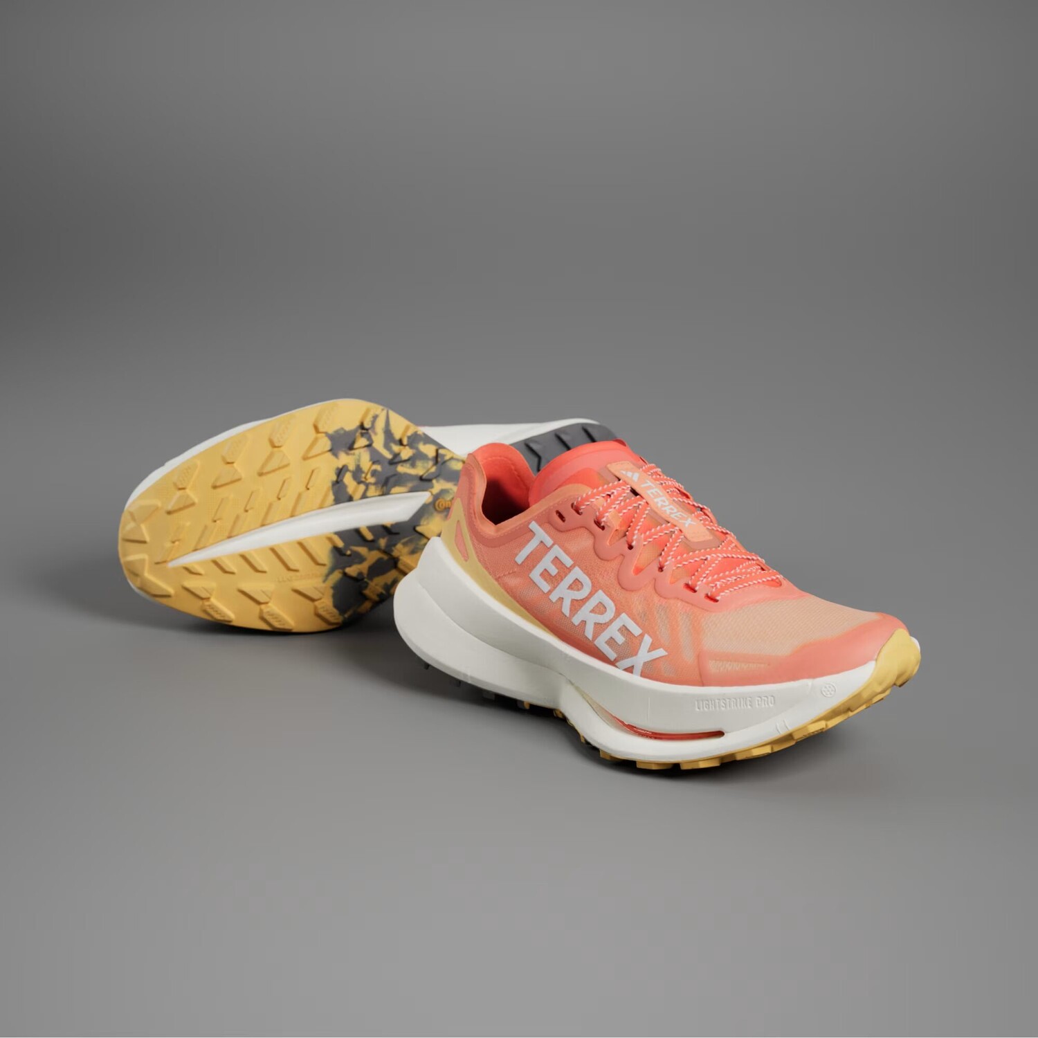 

Кроссовки для бега по пересеченной местности Terrex Agravic Speed ​​Ultra Adidas, цвет Amber Tint/Crystal White/Semi Spark