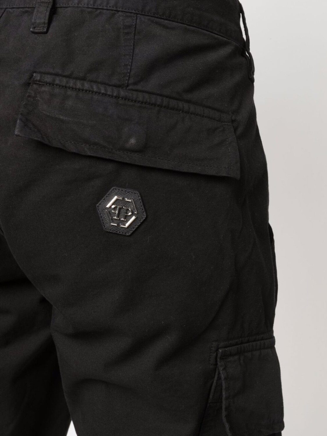 

Philipp Plein прямые брюки карго, черный