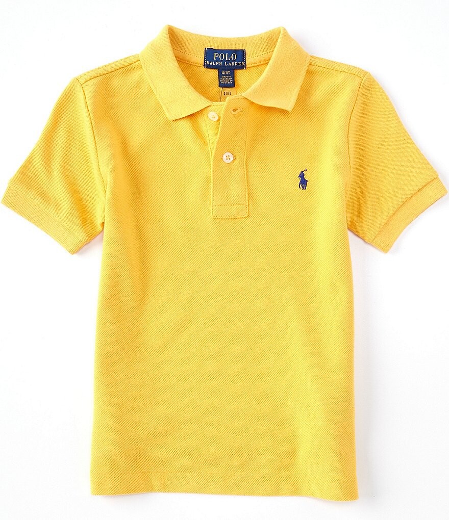 

Рубашка-поло с короткими рукавами Polo Ralph Lauren Little Boys 2T-7, желтый