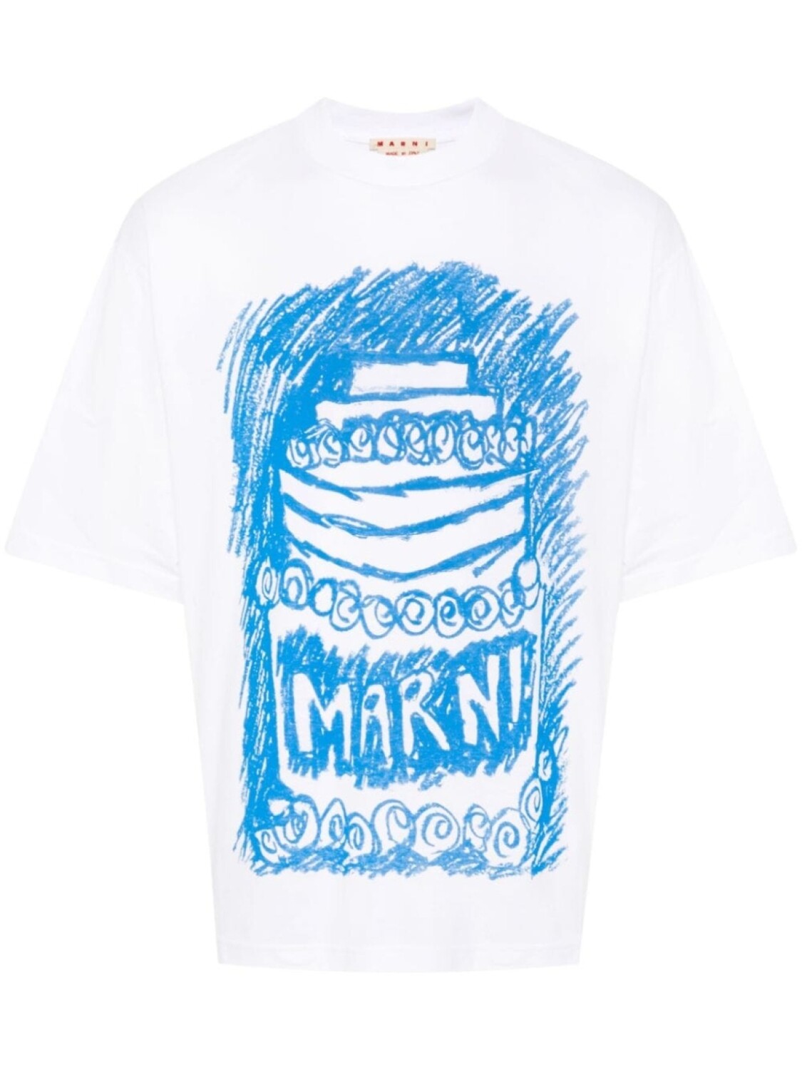 

Marni футболка из джерси с принтом, белый