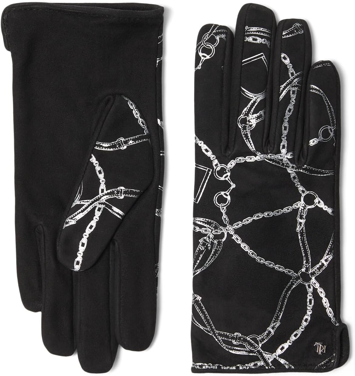 

Перчатки LAUREN Ralph Lauren Printed Suede Belting Glove, черный