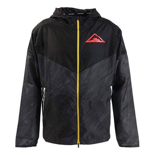 Куртка Nike Windrunner hooded Trail Running Jacket Black, черный