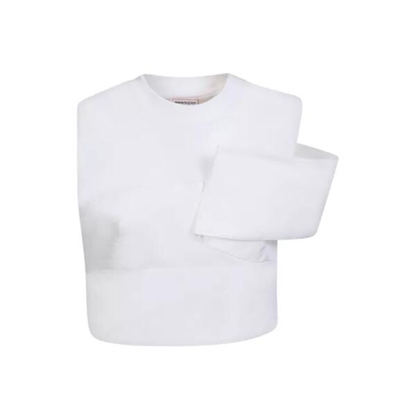 

Футболка cut out details top Alexander Mcqueen, белый
