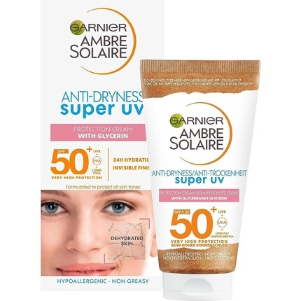 

Ambre Solaire Sensitive солнцезащитный крем Spf50+ 50 мл, Garnier