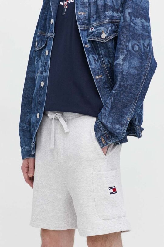 Хлопковые шорты Tommy Jeans, серый