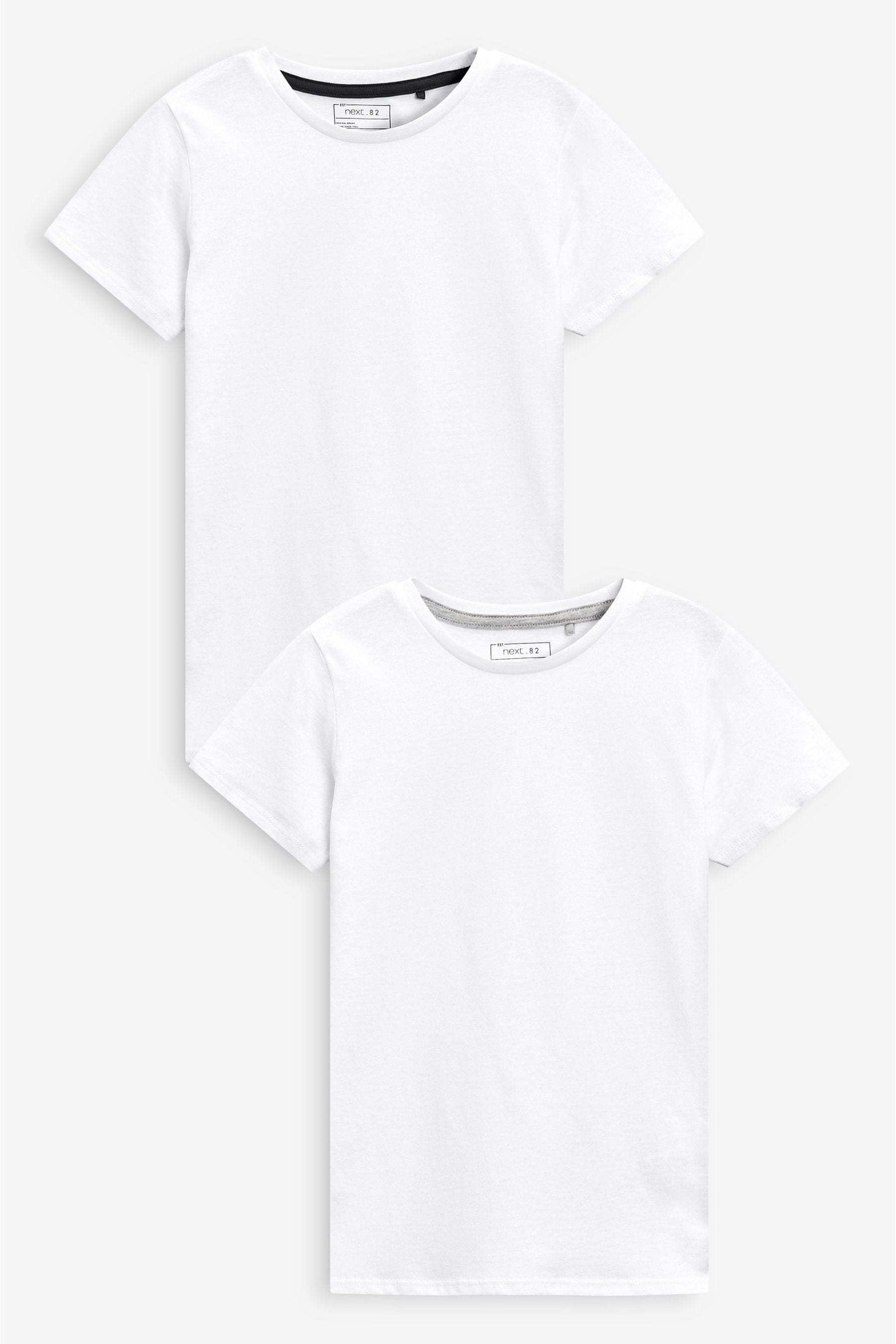 цена Комплект из 2 хлопковых футболок с короткими рукавами Next, белый
