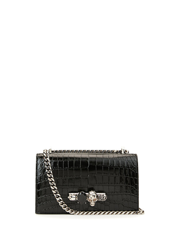 

Черная женская кожаная сумка Alexander McQueen
