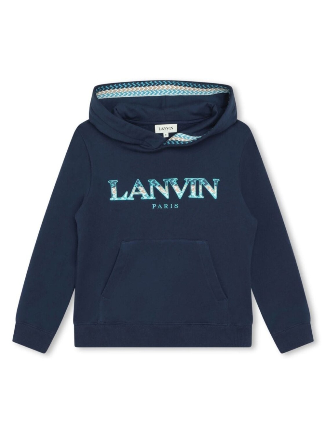 

Lanvin Enfant худи с вышитым логотипом, синий