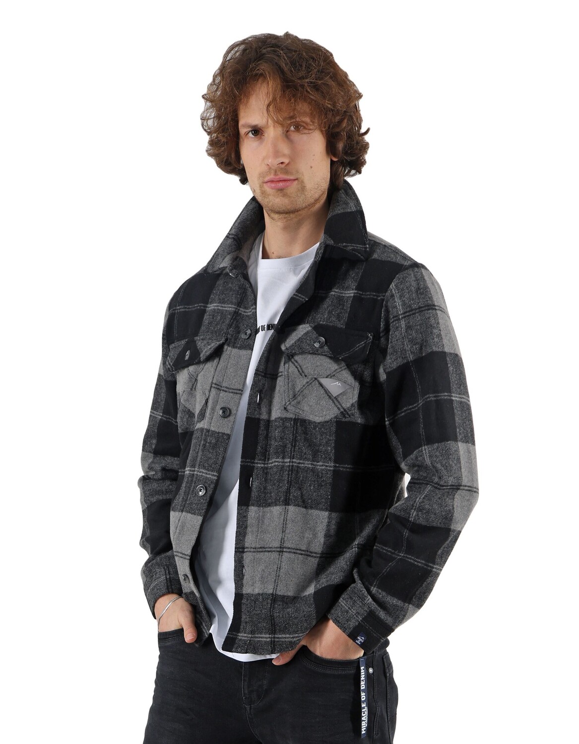 

Рубашка miracle of denim jacke, цвет Black Grey Check