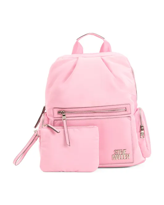 

Рюкзак Hayve Puffy из нейлона с двумя отделениями и сумкой Steve Madden, розовый