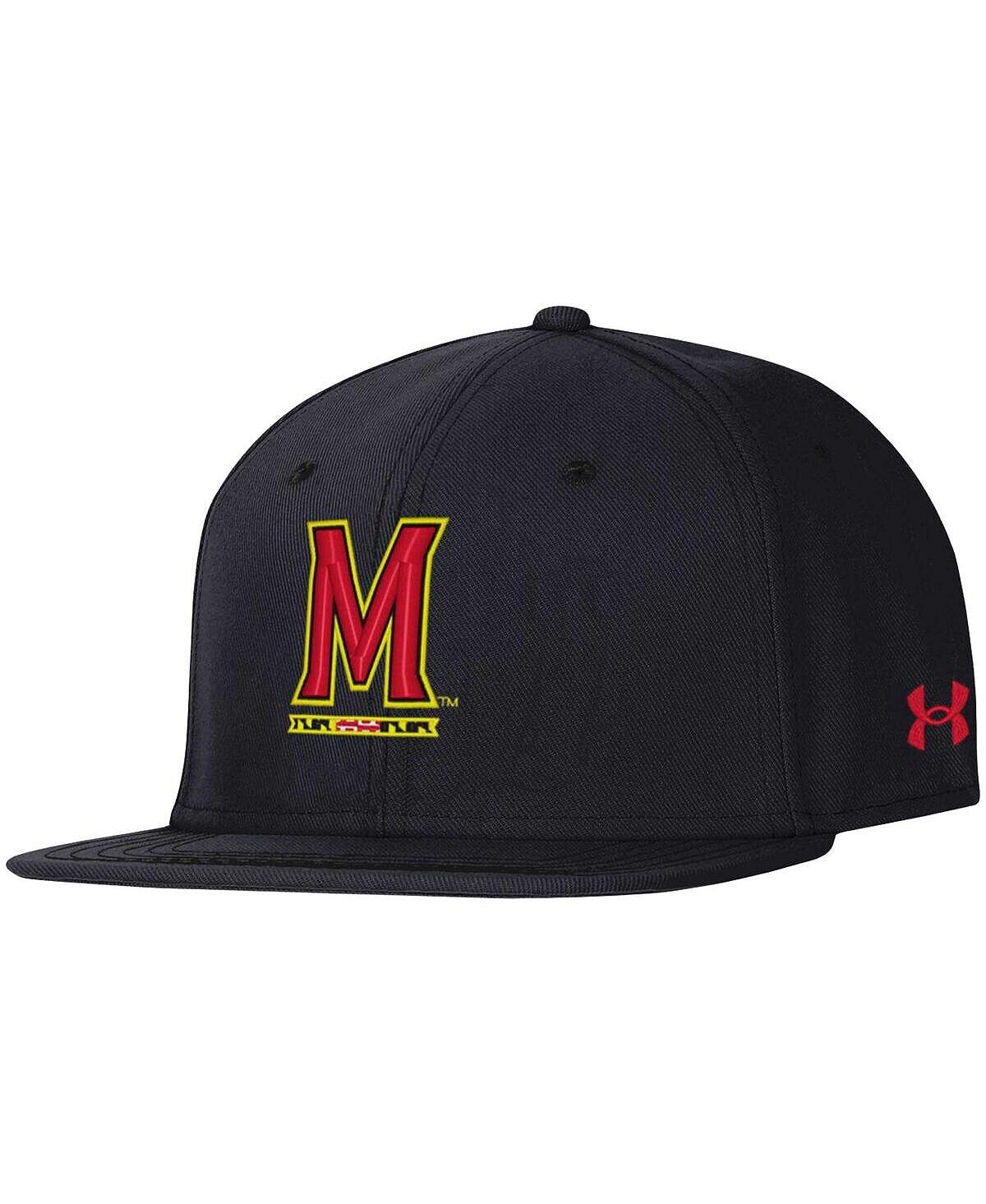 

Черная мужская бейсбольная кепка Maryland Terrapins черного цвета Under Armour