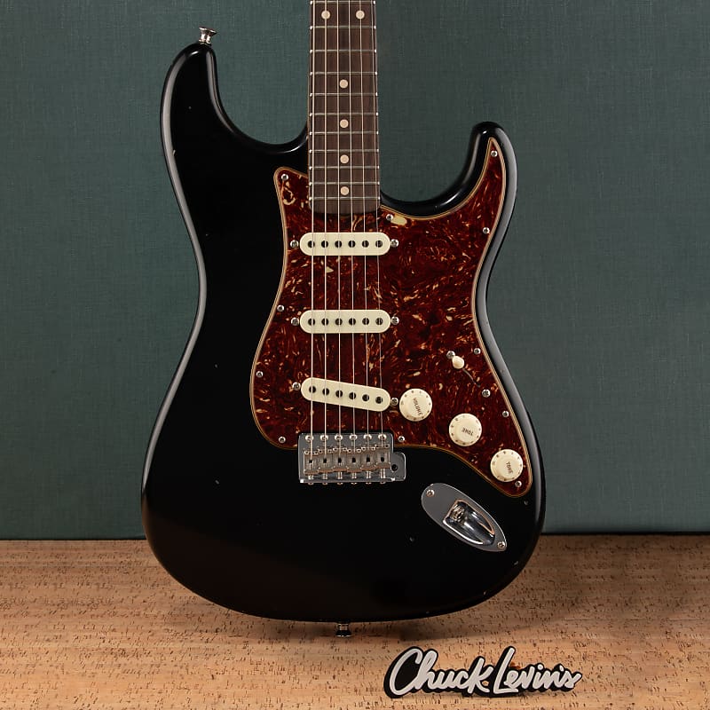 Электрогитара Fender Custom Shop #38 Postmodern Stratocaster Journeyman Relic Electric Guitar - Aged Black - #XN13053