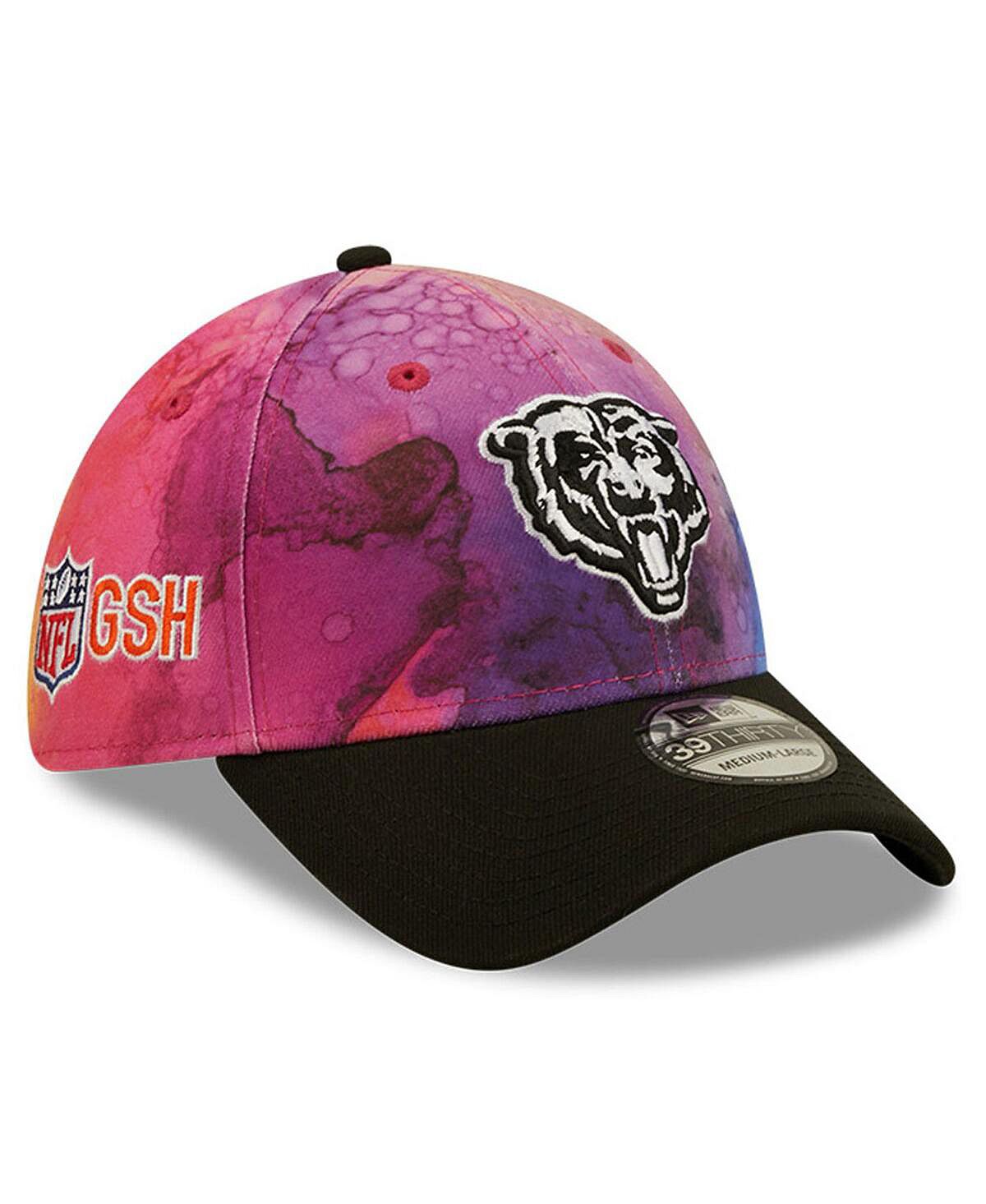 Мужская розовая и черная гибкая кепка Chicago Bears NFL Crucial Catch 39THIRTY 2022 New Era