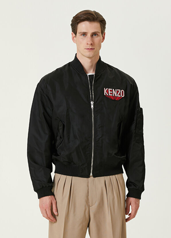 

Черный бомбер с нашивкой-логотипом Kenzo