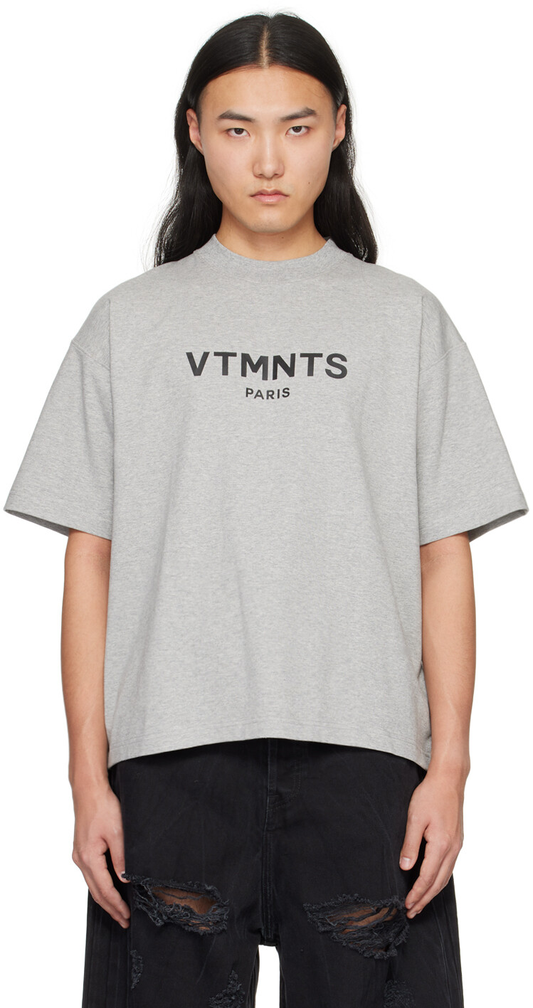 

Серая футболка «Париж» Vtmnts