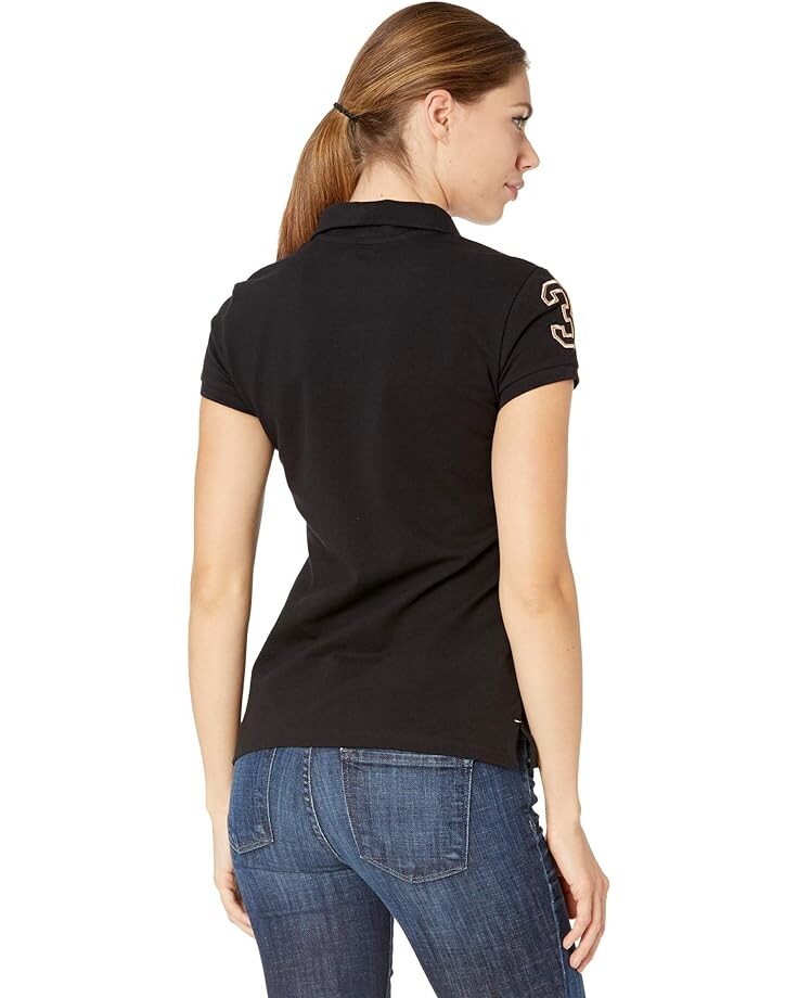 

Поло U.S. POLO ASSN. USPA Metallic Print Polo, цвет Anthracite/Rose Gold