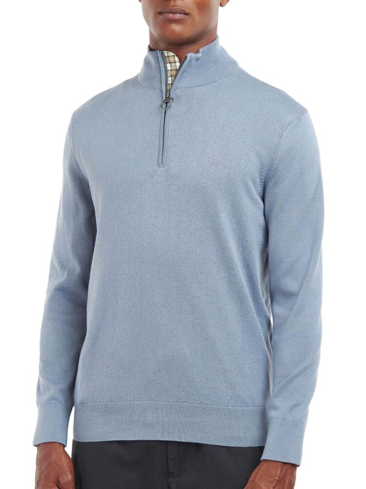 

Свитер с воротником-стойкой и молнией до половины Taines Barbour, цвет Washed Blue
