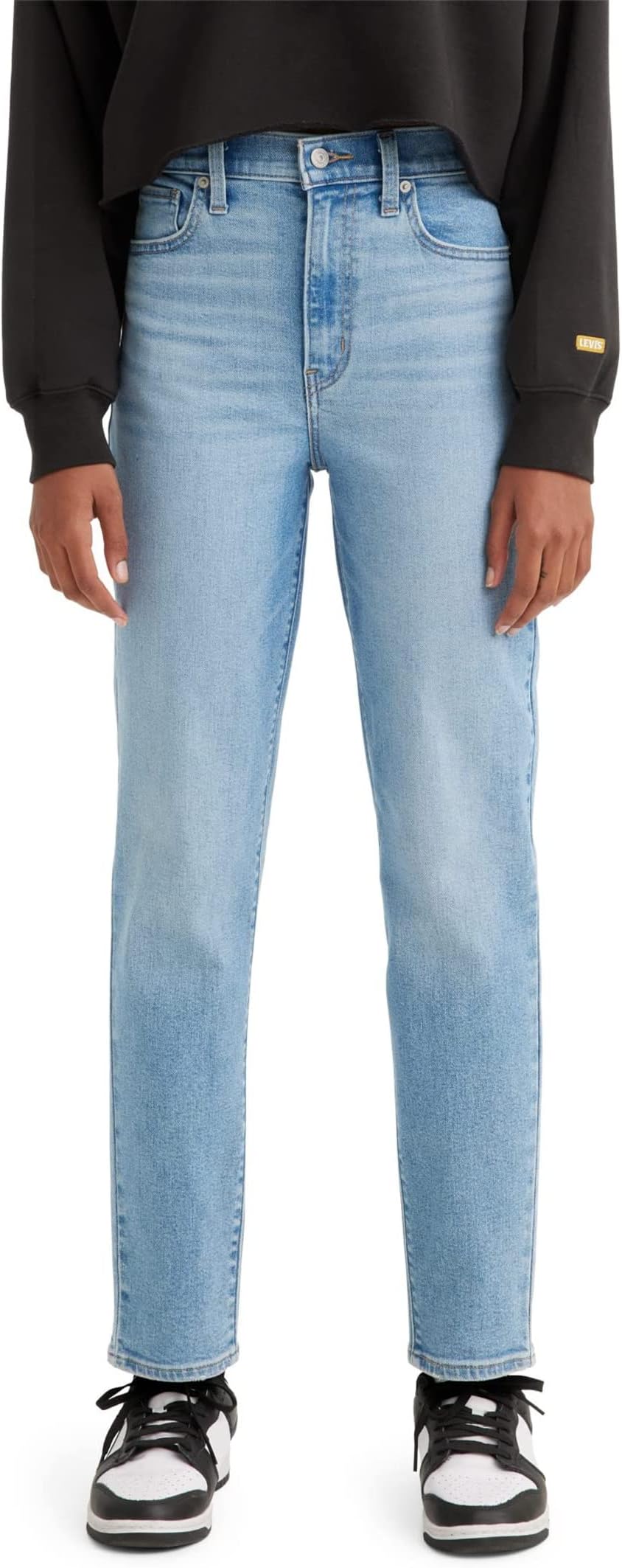 Джинсы High-Waisted Mom Jeans Levi's, цвет Light Indigo зауженные джинсы high waisted mom levi s цвет thank you very much