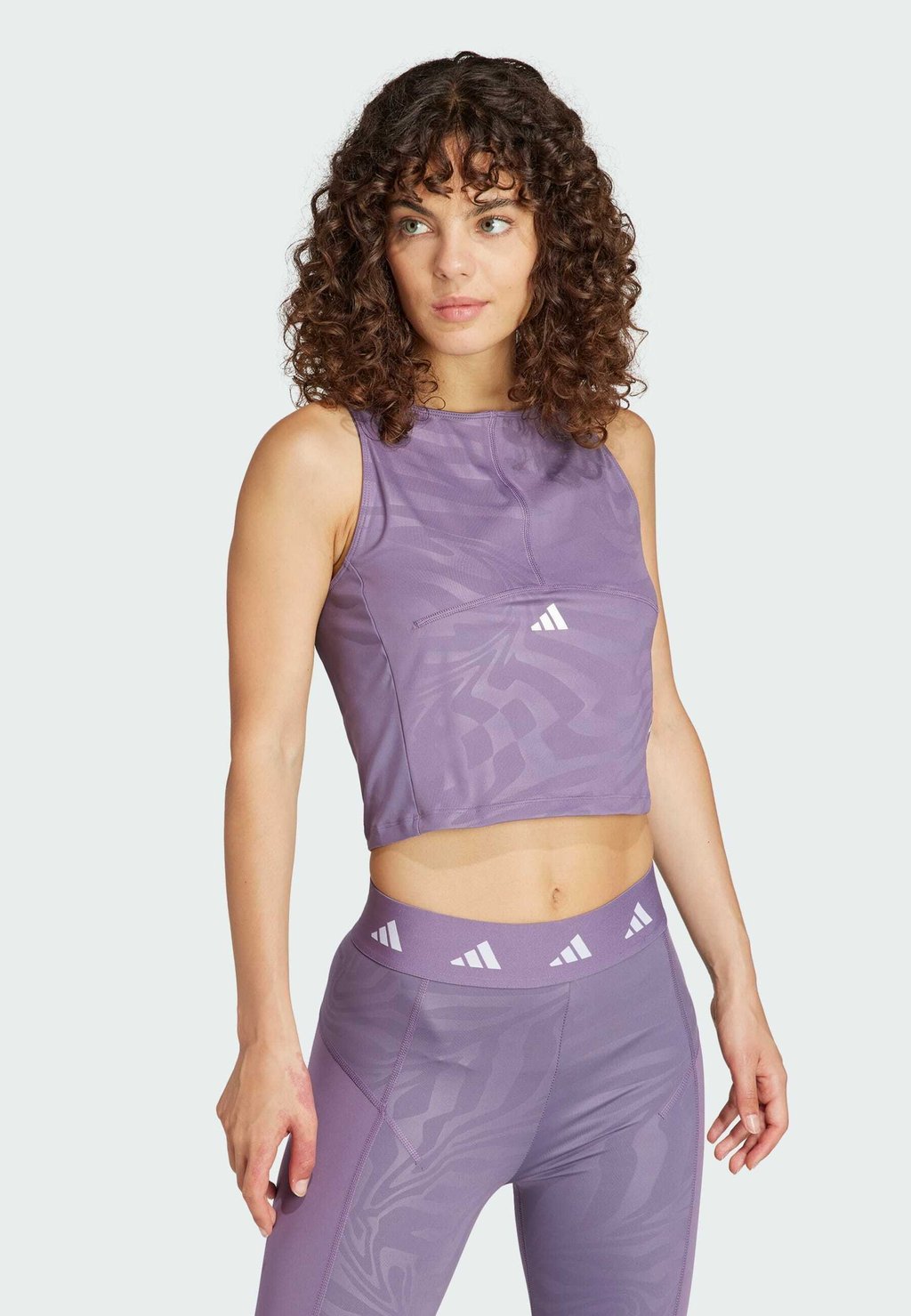 платье adidas фиолетовый Топ adidas Performance, фиолетовый