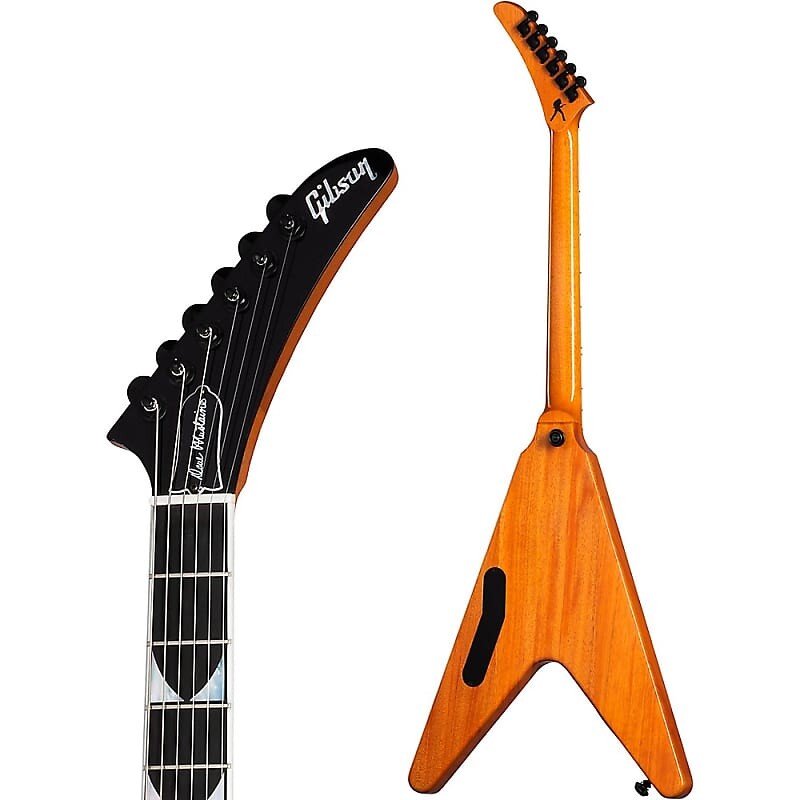 

Электрогитара Gibson Dave Mustaine Flying V EXP Electric Guitar Antique Natural
