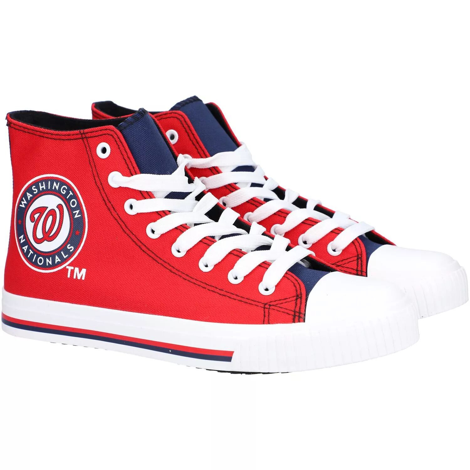 

Мужские высокие парусиновые кроссовки FOCO Washington Nationals