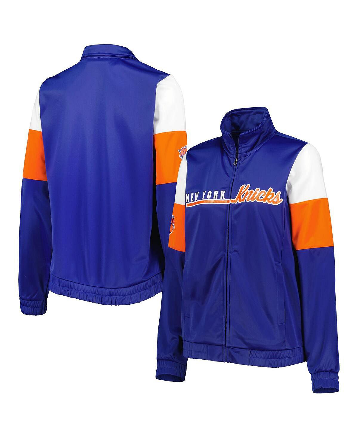 Синяя женская спортивная куртка с молнией во всю длину New York Knicks Change Up G-III 4Her by Carl Banks, синий