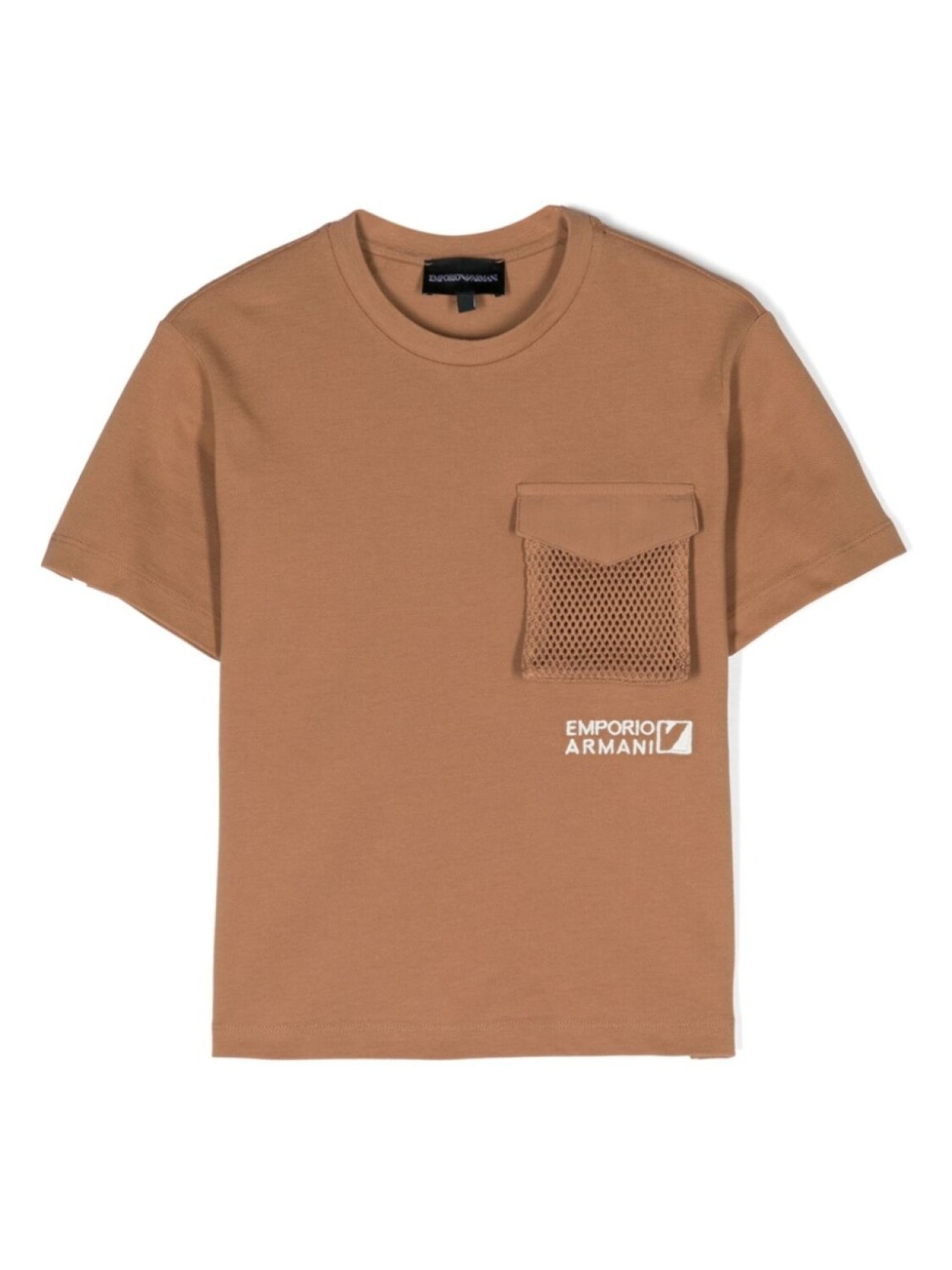 

Футболка с карманом карго Emporio Armani Kids, коричневый