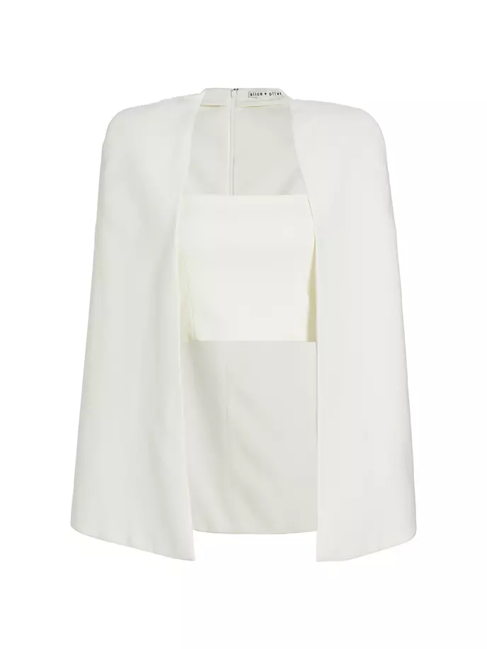 

Укороченный топ-кейп Marcia Alice + Olivia, экрю