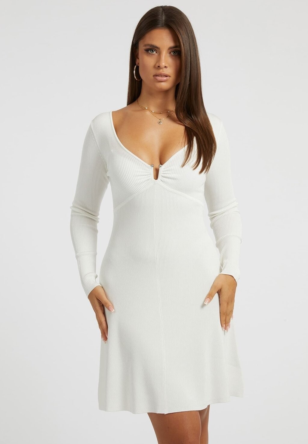 

Вязаное платье Guess, белый