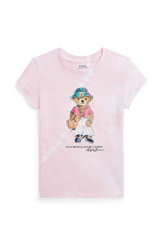 

Polo Ralph Lauren Детская хлопковая футболка, розовый