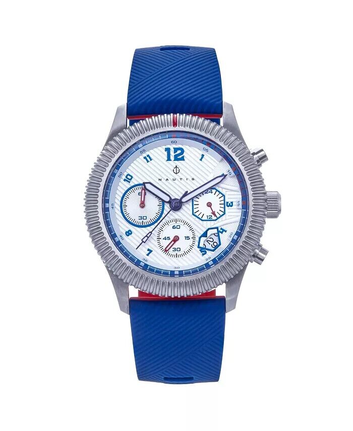 

Мужские резиновые часы Meridian - синие, 42 мм Nautis, синий