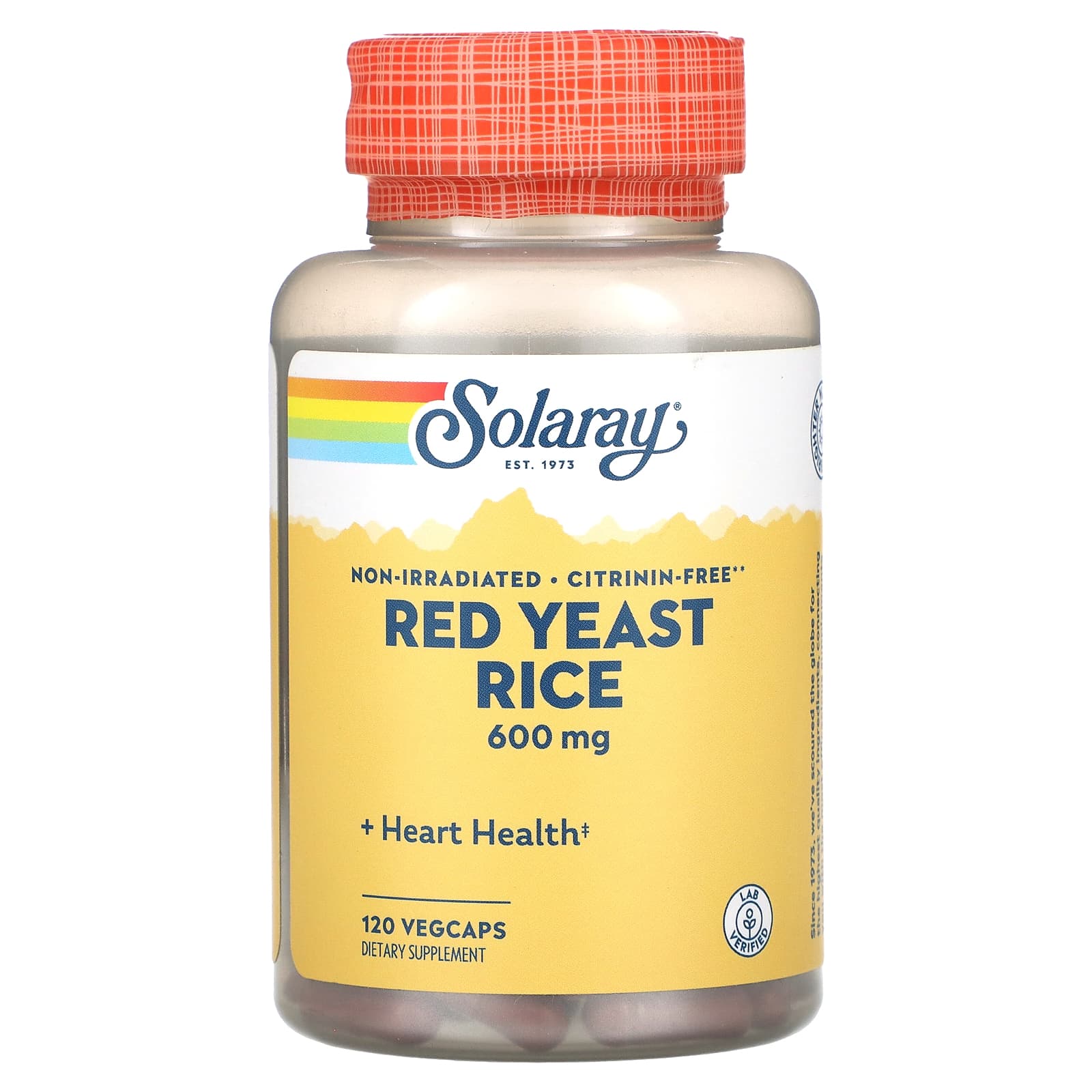 Solaray Красный дрожжевой рис 600 мг 120 вегетарианских капсул