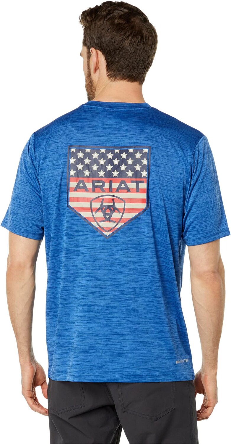 

Футболка Ariat Charger Proud Shield T-Shirt, цвет Monaco Blue