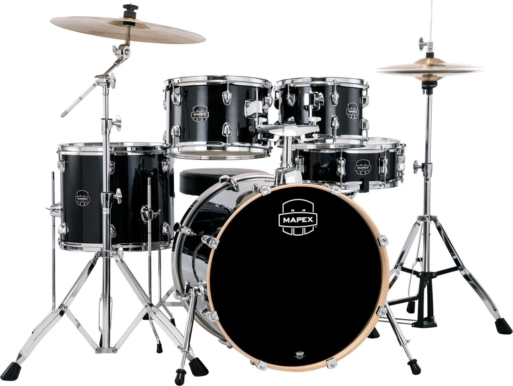 

Полная ударная установка Mapex Venus Fusion из 5 предметов — Black Galaxy Sparkle