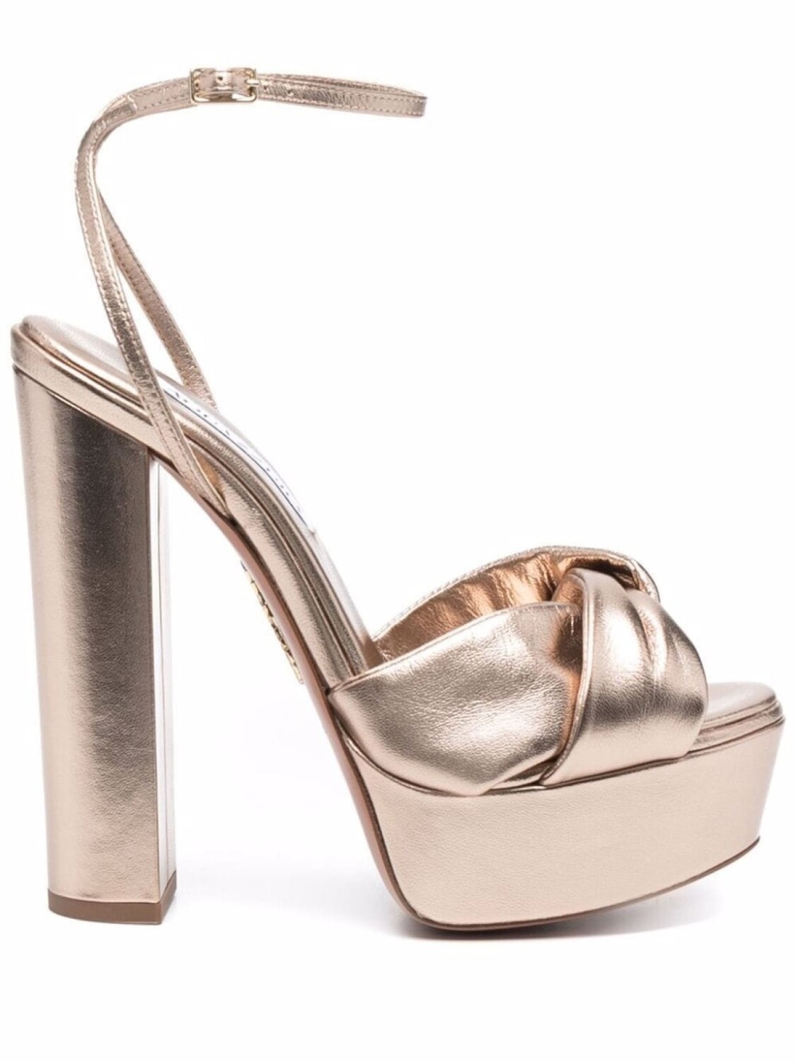 

Aquazzura босоножки Olie 140 на платформе, золотистый
