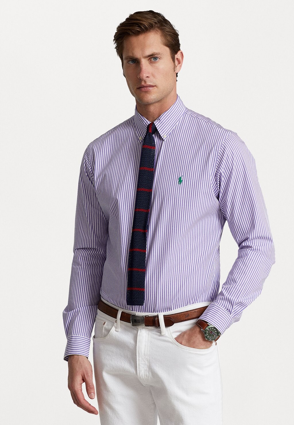 

Рубашка SLIM FIT STRIPED SHIRT Polo Ralph Lauren, лавандовый/белый