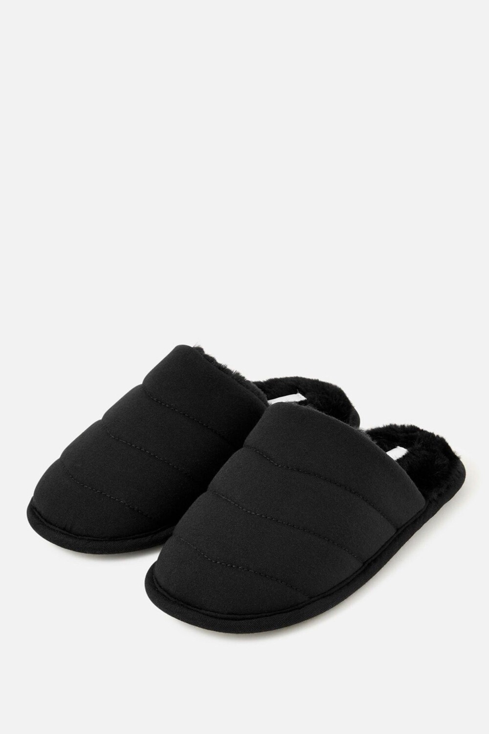 

Черные стеганые тапочки с зигзагообразным узором Accessorize, черный