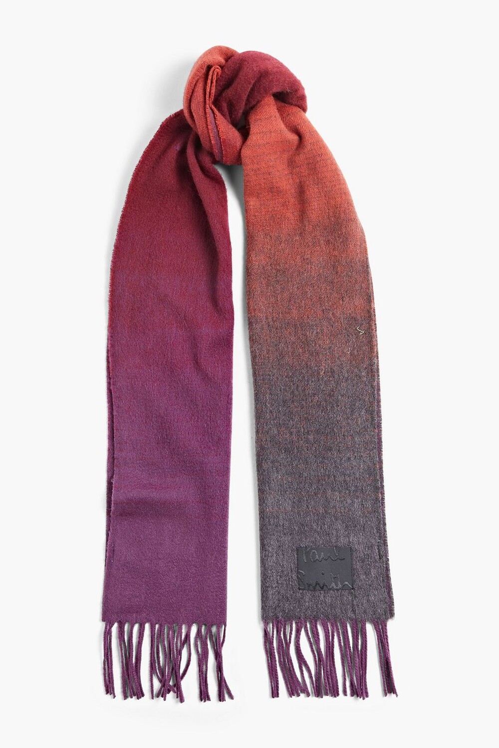 

Кашемировый шарф деграде PAUL SMITH, красный