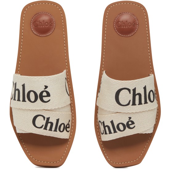 

Туфли-лодочки Woody на плоской подошве Chloé, белый