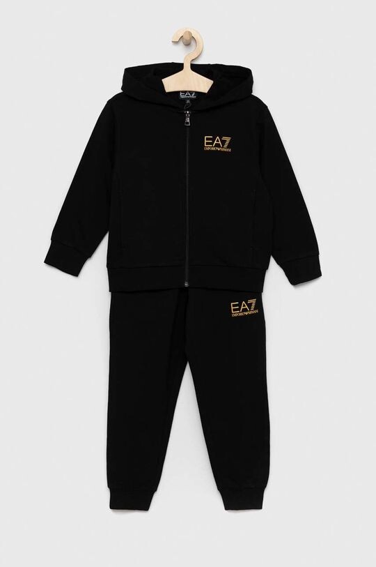 

Детский шерстяной костюм EA7 Emporio Armani, черный